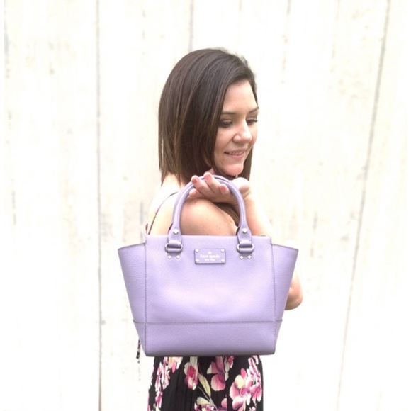 KATE SPADE CAMRYN WELLESLEY PURPLE SATCHEL/WALLET - Picture 2 of 8